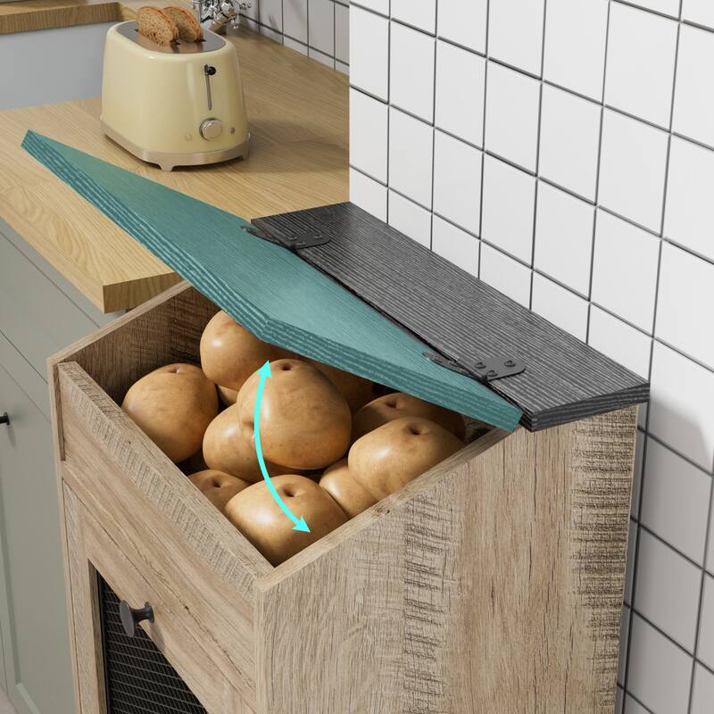 Vintage 2-Door Storage Cabinet Multi-Tier Organizer