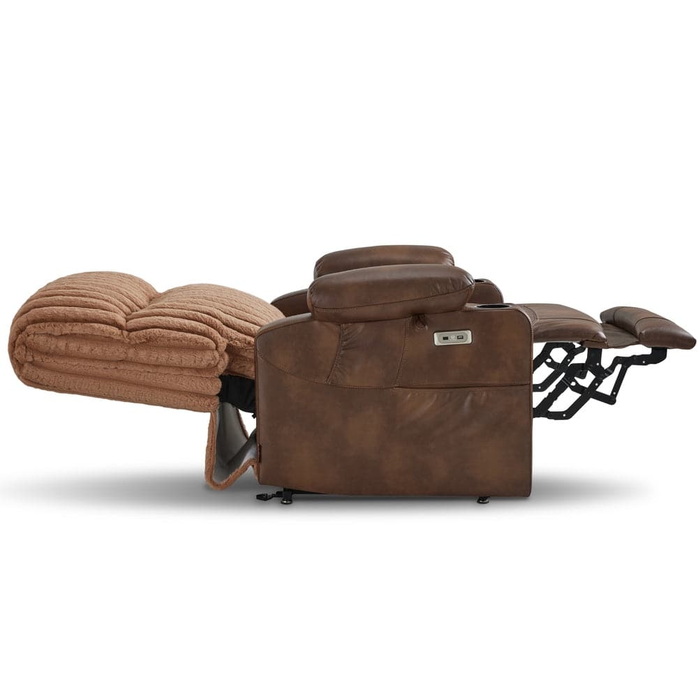 MCombo 180° Lay Flat Power Lift Recliner Chair for Elderly, Dual Motor Lift Chair with Full-Body Heating for Sleeping