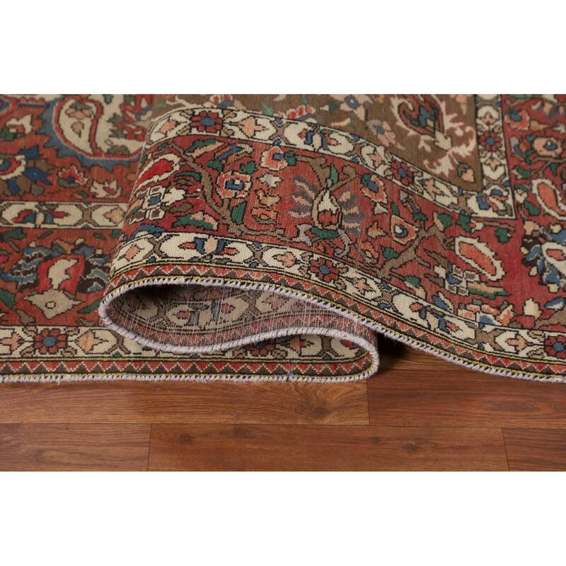 Bakhtiari Persian Antique Area Rug Handmade Wool Carpet - 6'11"x 10'0"
