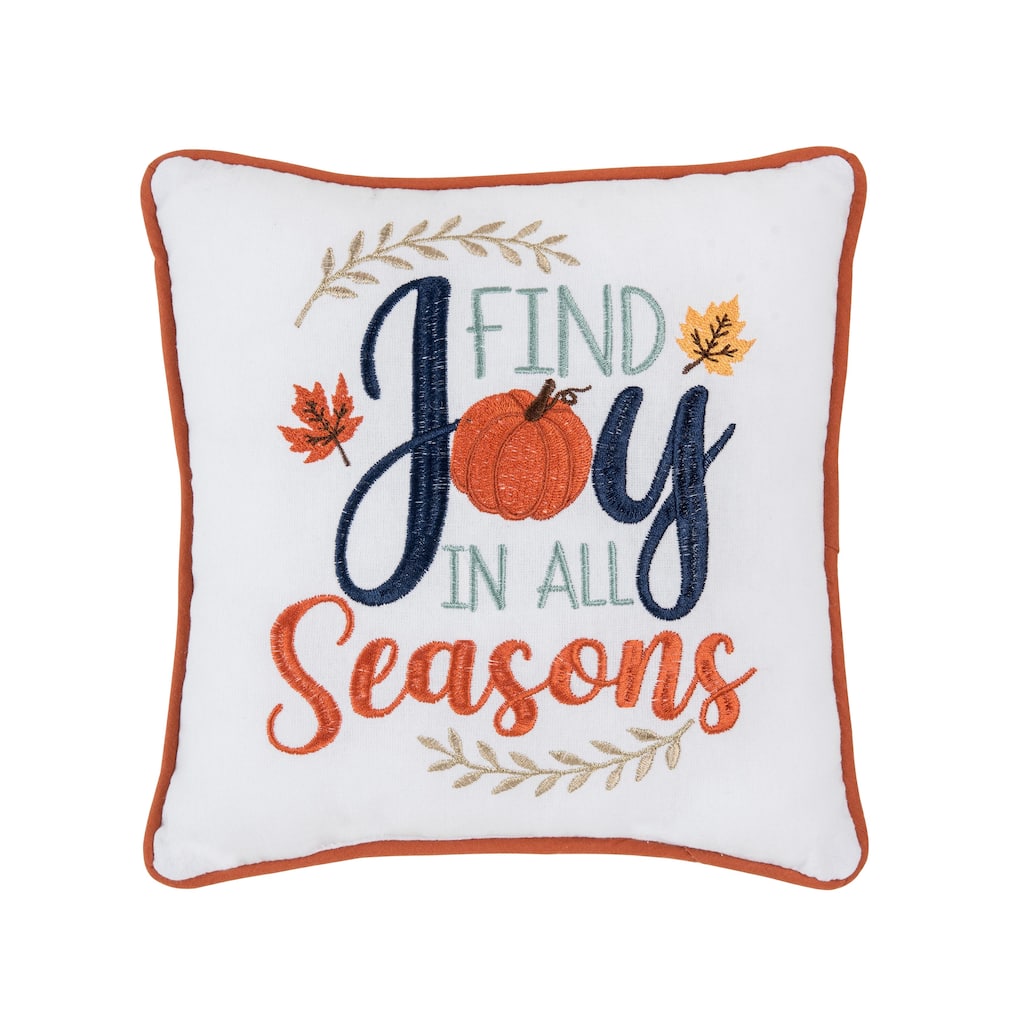 Find Joy In All Seasons Small/Petite Accent Pillow