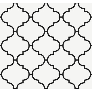 Seabrook Designs Melvyn Ogee Trellis Unpasted Wallpaper - 27 in. W x 27 ft. L