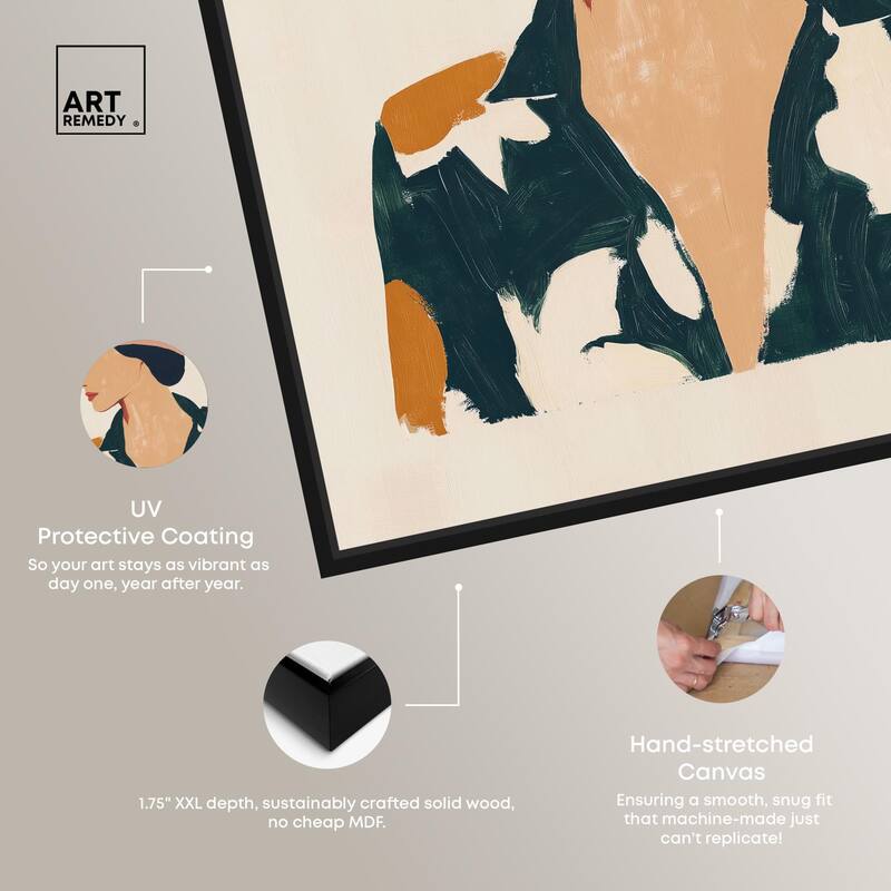 Woman in the Pink Hat Canvas by Art Remedy