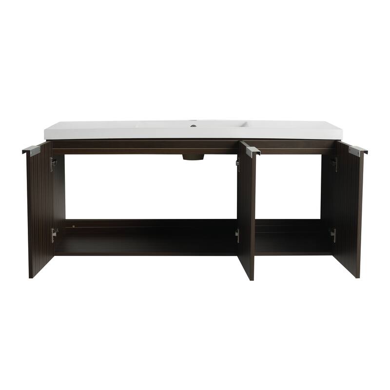 Malwee 24"/30"/36"/48" Bathroom Vanity with Sink, Floating Bathroom Vanity with Soft Close Door