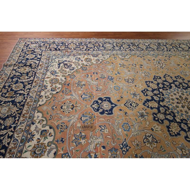 Large Najafabad Persian Vintage Area Rug Hand-Knotted Wool Carpet - 11'7" x 17'4"