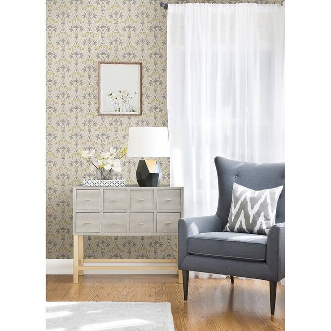 NuWallpaper Grey Wilder Peel & Stick Wallpaper