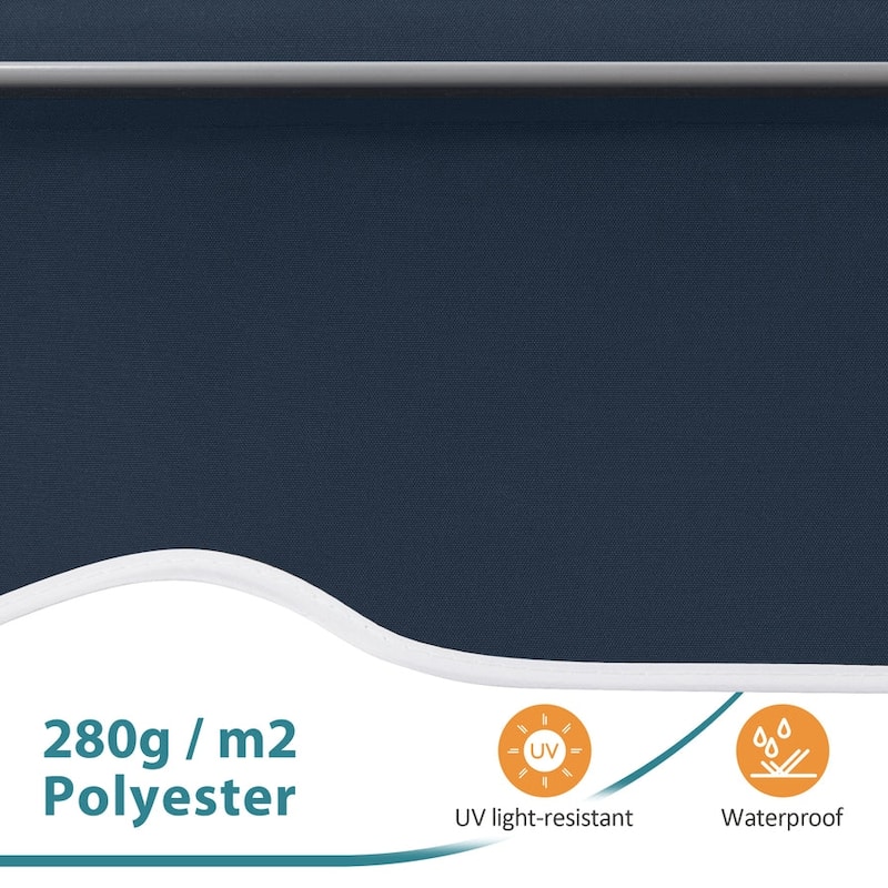 MCombo Patio Window Awnings 5'x8', Fully Assembled Manual Retractable Sunshade Canopy for Windows, 4137