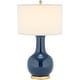 preview thumbnail 4 of 5, SAFAVIEH Lighting 28-inch Louvre Royal Blue Table Lamp - 15"x15"x27.5"