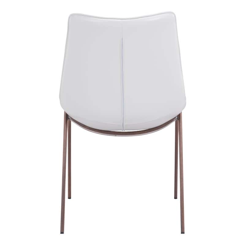 Set of 2 Solid Back Dining Chairs with Legs and Floor Protectors - 21.3” x 23.6” x 35.4”