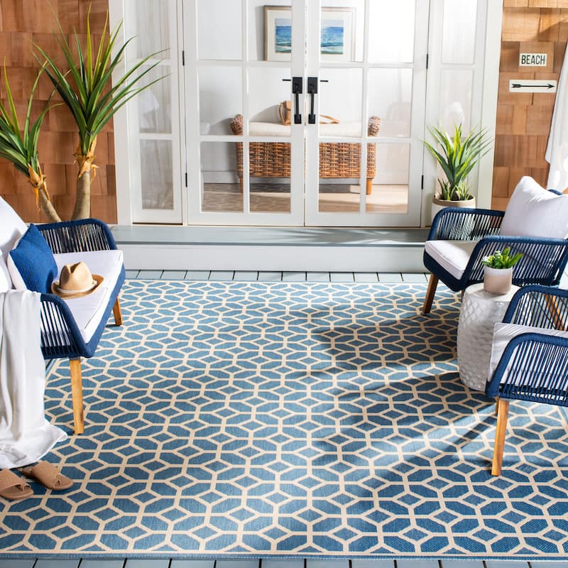 SAFAVIEH Beach House Annemari Indoor/ Outdoor Waterproof Patio Backyard Rug