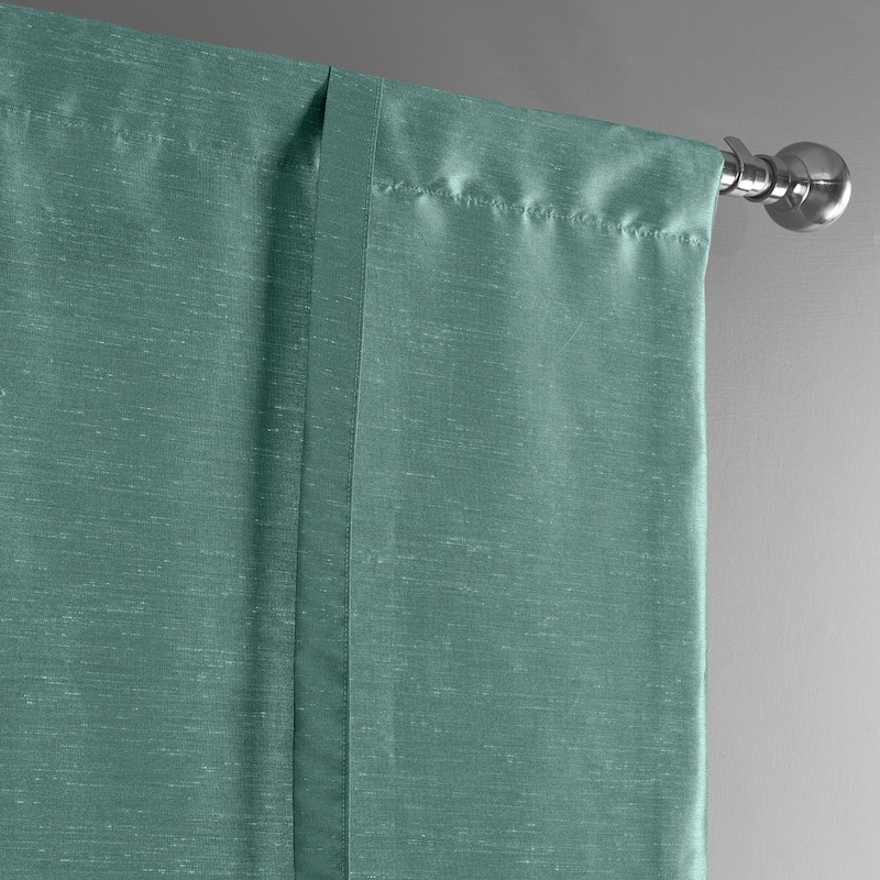 Exclusive Fabrics Vintage Textured Faux Dupioni Silk Tie-Up Window Shade (1 Panel)