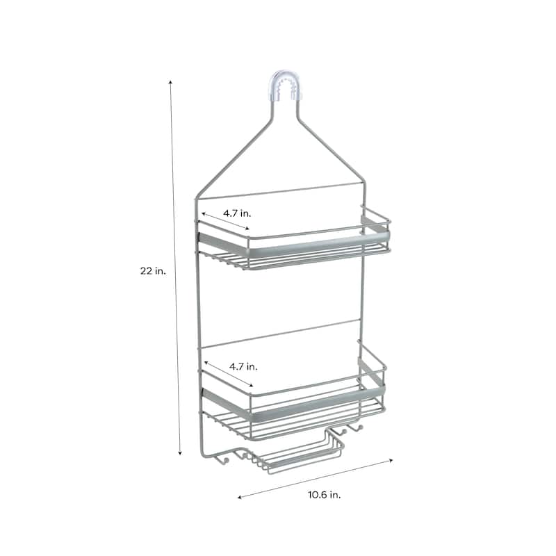 Bath Bliss Regency Shower Caddy in Grey - 10.63 x 4.69 x 22.06