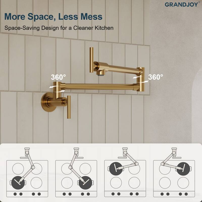 GRANDJOY Single Handle Pull Down Kitchen Faucet with Spot Resistant Finish
