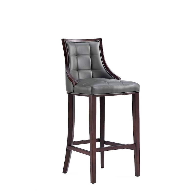 Manhattan Comfort Fifth Avenue 45 in. Walnut Beech Wood Bar Stool