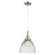 Option Clear Halophane Shade / Brushed Satin Nickel