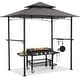 preview thumbnail 8 of 7, AECOJOY 8' x 5' Outdoor Grill Gazebo 2-Tier Waterproof BBQ Grill Tent
