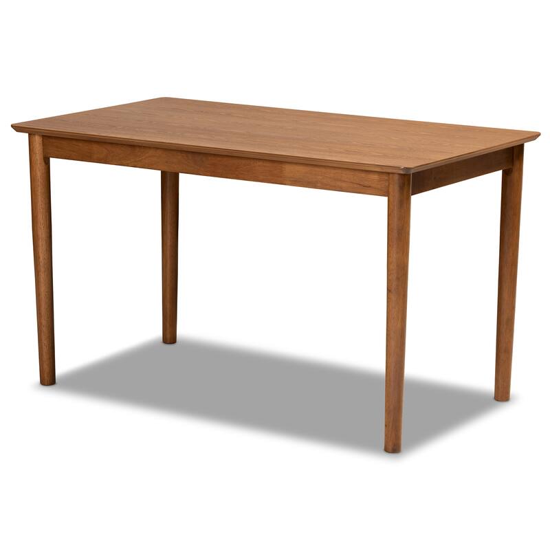 Theresa Mid-Century Modern 5-Piece Wood Dining Set-Greyish Beige