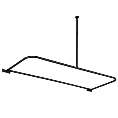 Vintage D-Shaped Shower Curtain Rod