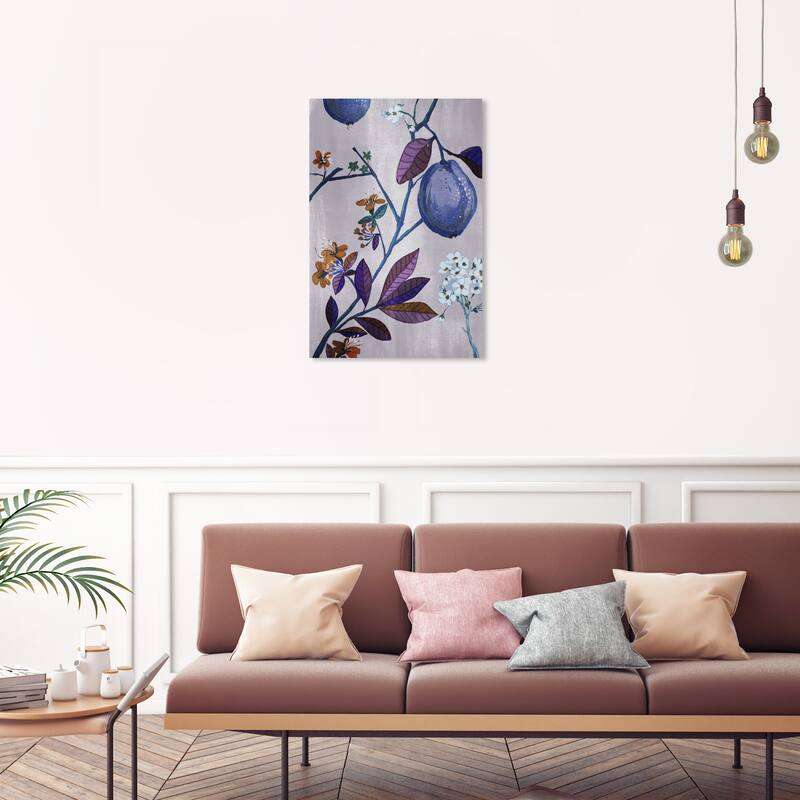 Wynwood Studio Canvas Floral and Botanical A little closer Purple and Traditional Wall Art Canvas Print - 30 x 20