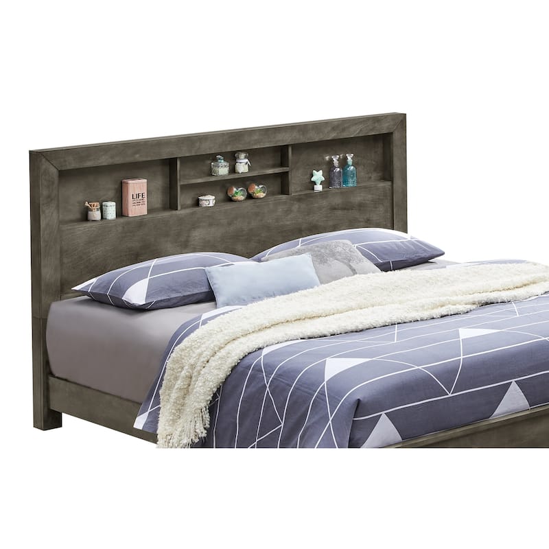 Gray Bed with Transitional Style, Neutral Finish and Durable Frame Perfect for Guest Bedrooms or Master Bedroom Retreats