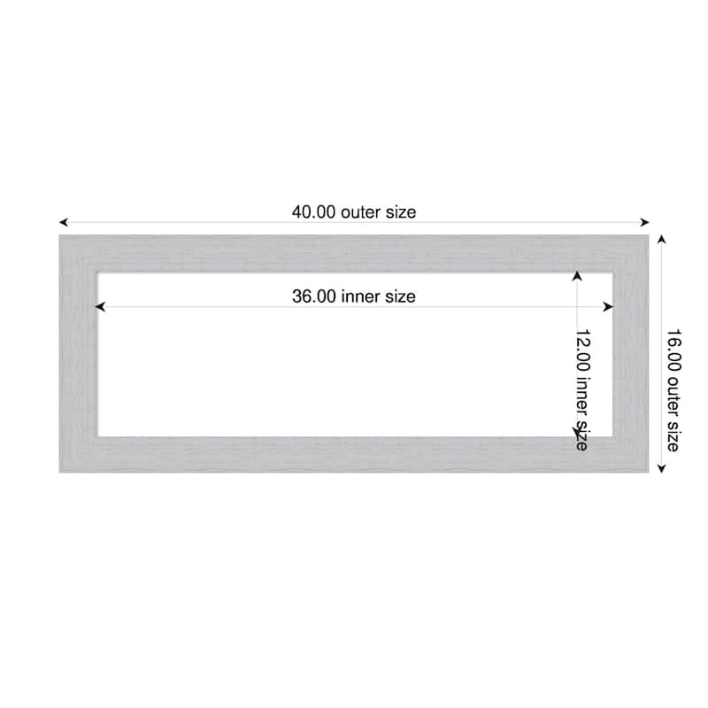 Amanti Art Shiplap Navy Framed Dry Erase Magnetic Board - 40 x 16 in - Shiplap White