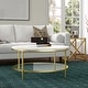 preview thumbnail 8 of 12, Sivil Coffee Table Gold and Faux Marble