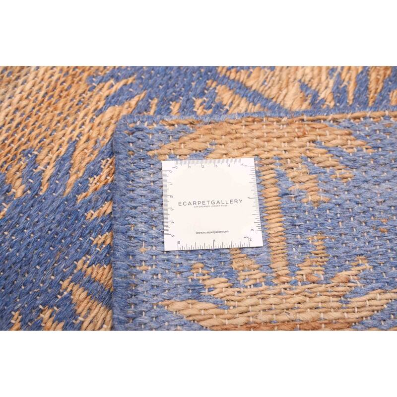ECARPETGALLERY Flat-Weave Palas Denizli Tan Jute Kilim - 5'3 x 7'6