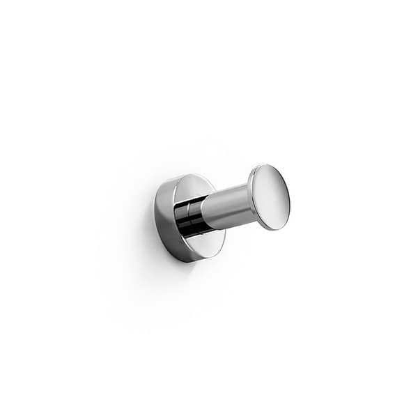 WS Bath Collections Pura Single Robe Hook in Polished Chrome Pura