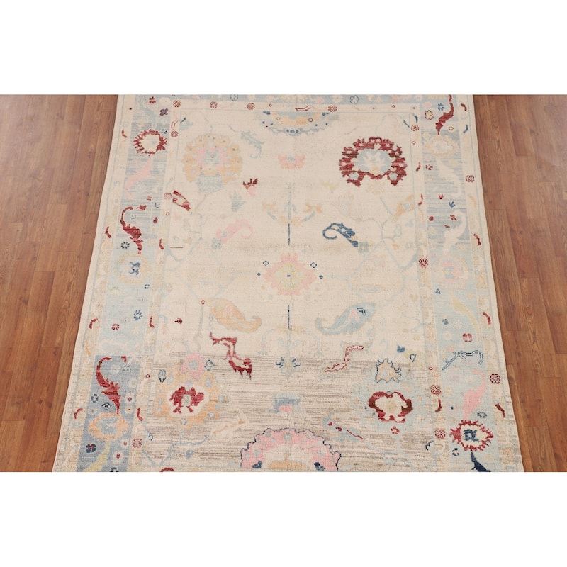 Kazak Oriental Area Rug Hand-Knotted Dining Room Wool Carpet - 5'9" x 7'10"