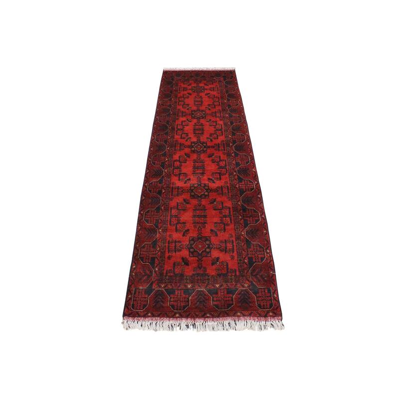 Tribal Biljik Khal Mohammadi Kenia Red/Blue Runner - 2'11'' x 9'2''