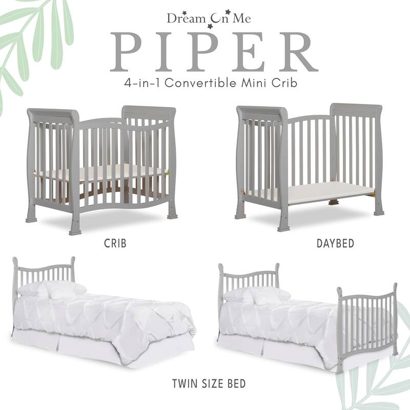 Dream On Me Violet 4-In-1 Convertible Mini Crib