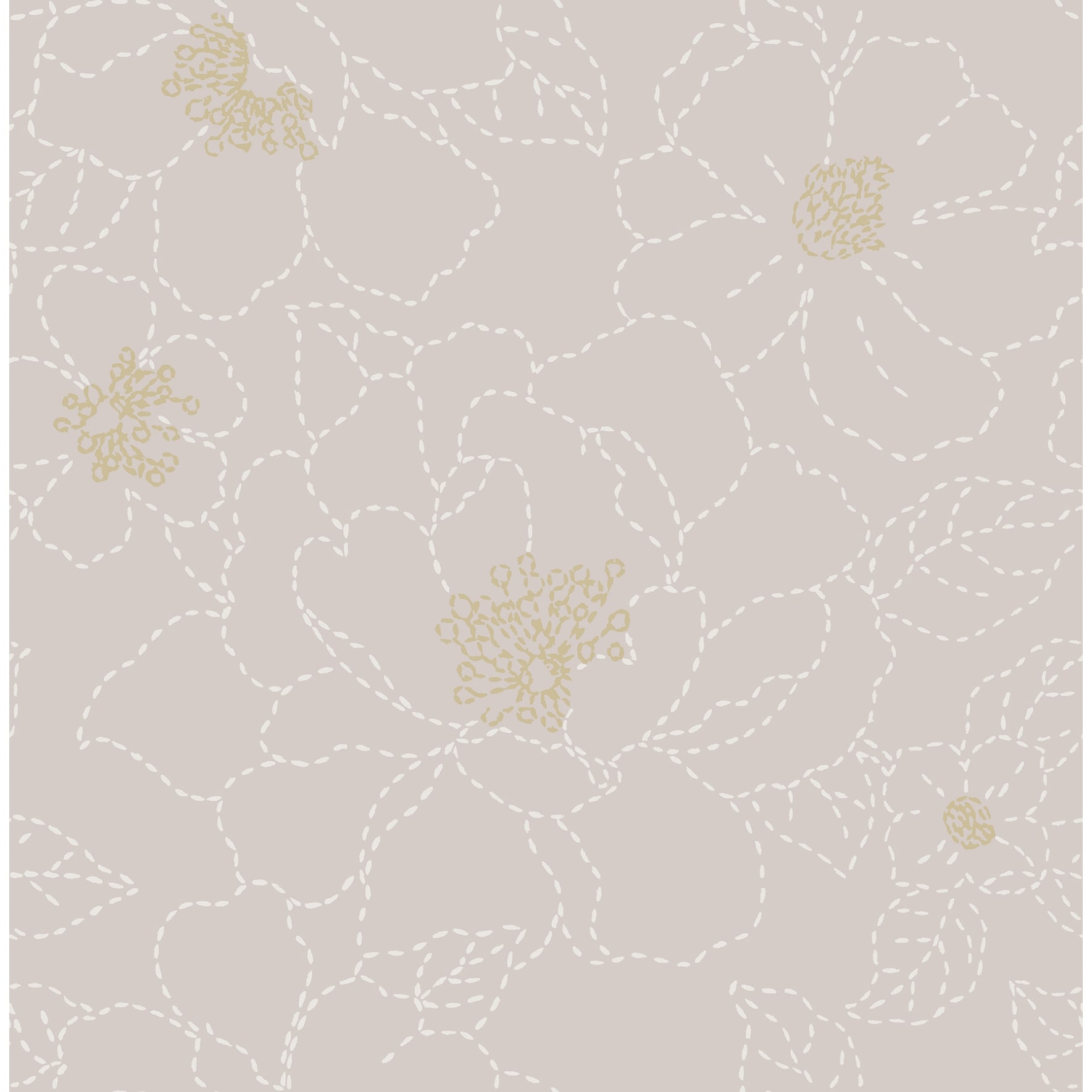 A-Street Prints Gardena Lavender Embroidered Floral Wallpaper
