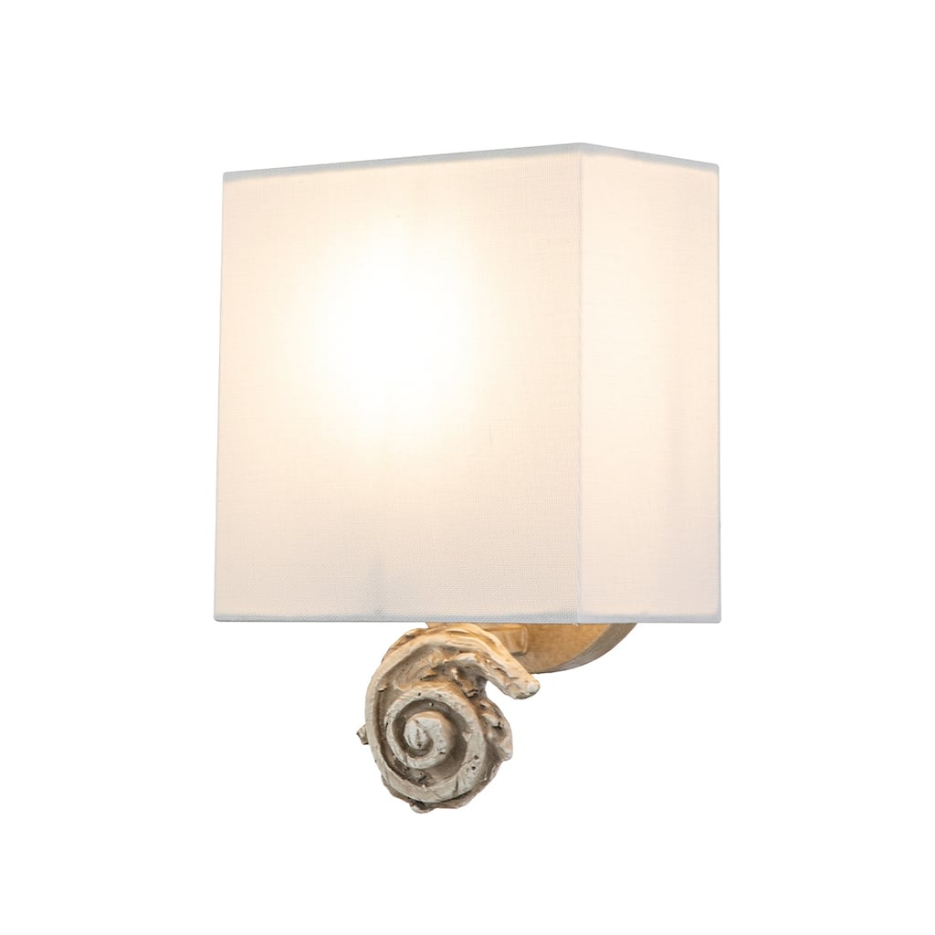 Swirl Small Sconce in Bone Finish - 7 x 4 x 10