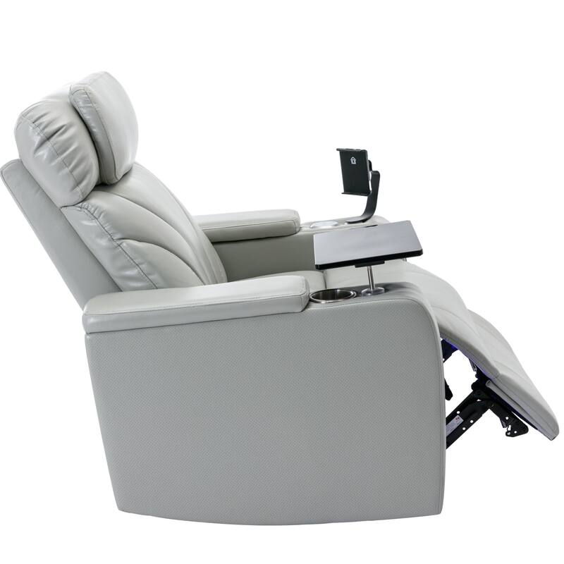 Roomfitters Electric Power Motion Recliner with USB Port, Hidden Arm Storage, Cup Holder, and Bluetooth Speaker