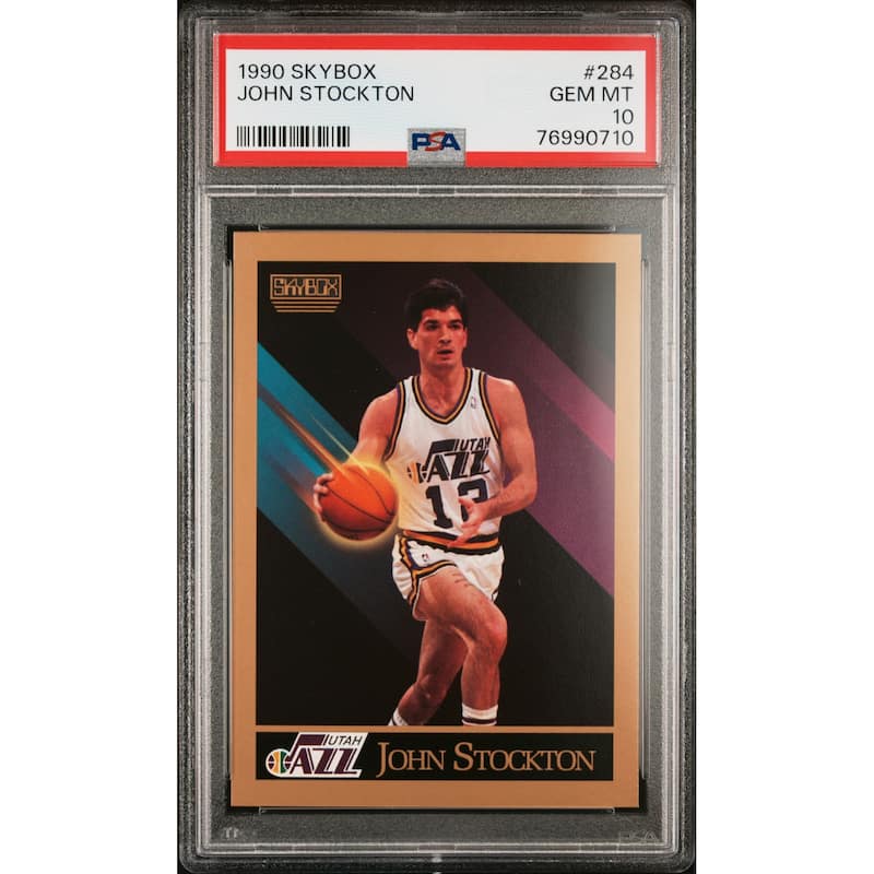 John Stockton 1990 Skybox Basketball Card #284 Graded PSA 10 - 8'6" x 11'6"
