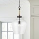 preview thumbnail 3 of 5, Boland 1-light Hanging Pendant w/ Clear Seeded Glass