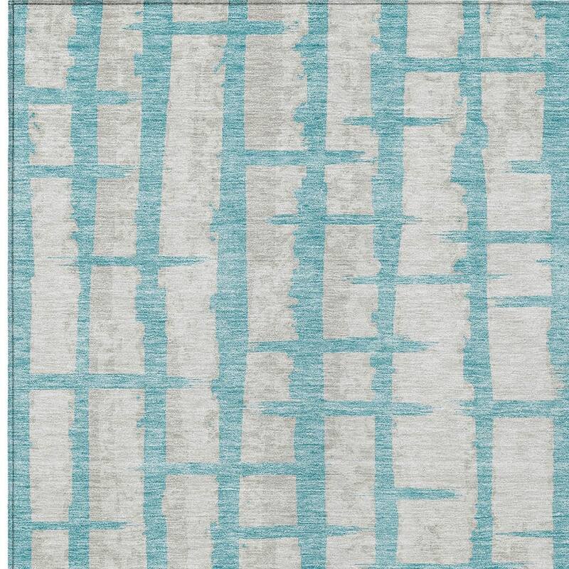 HomeRoots Striped Transitional Rectangle Outdoor Rug
