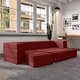 preview thumbnail 90 of 115, Porch & Den California King Convertible Sleeper Sofa and Ottomans