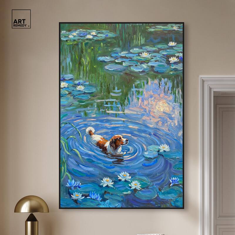 Lily Lagoon I Canvas Modern Classic by Art Remedy