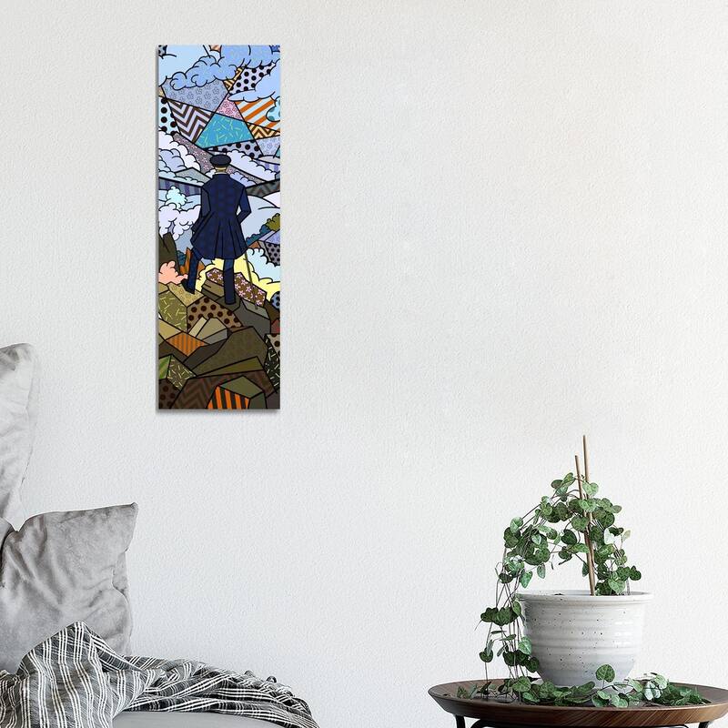 iCanvas "Wanderer Above the Sea and Fog (After Caspar David Friedrich)" by 5by5collective Canvas Print - 36x12x1.5