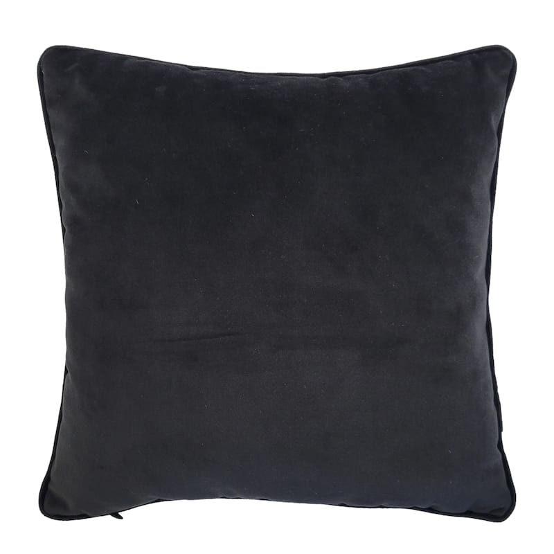 Edie At Home Namaste Linework Embroidered Decorative Pillow 12x12 Grey