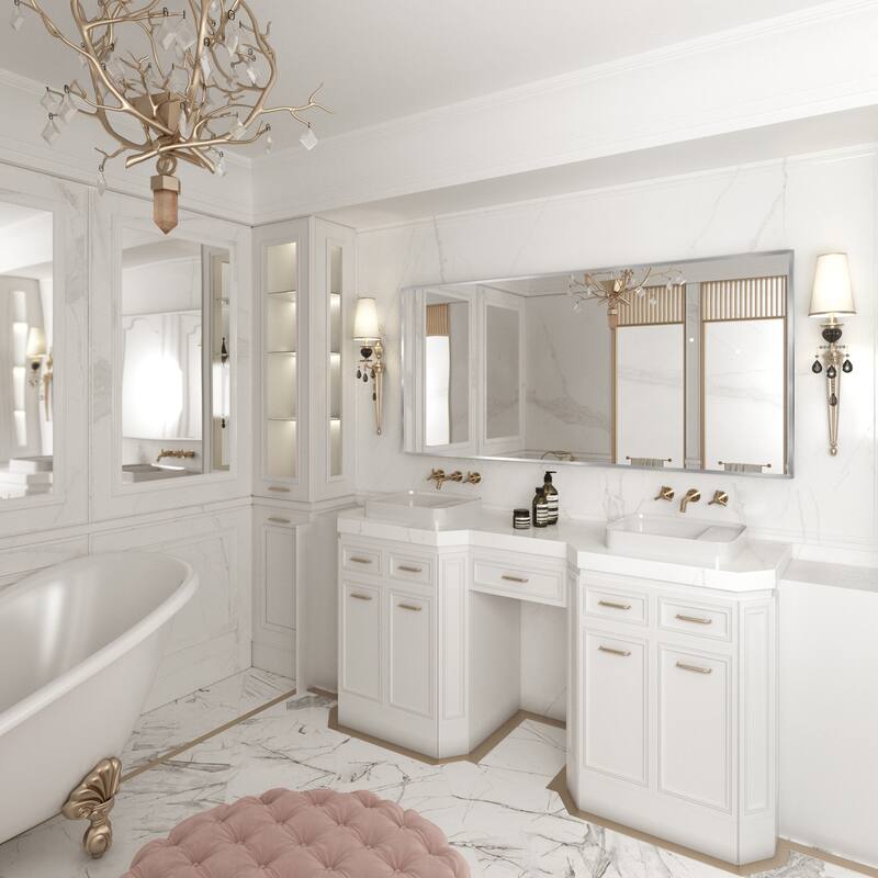 QuivaraView Wall Mounted Aluminum Frame Bathroom Vanity Mirror