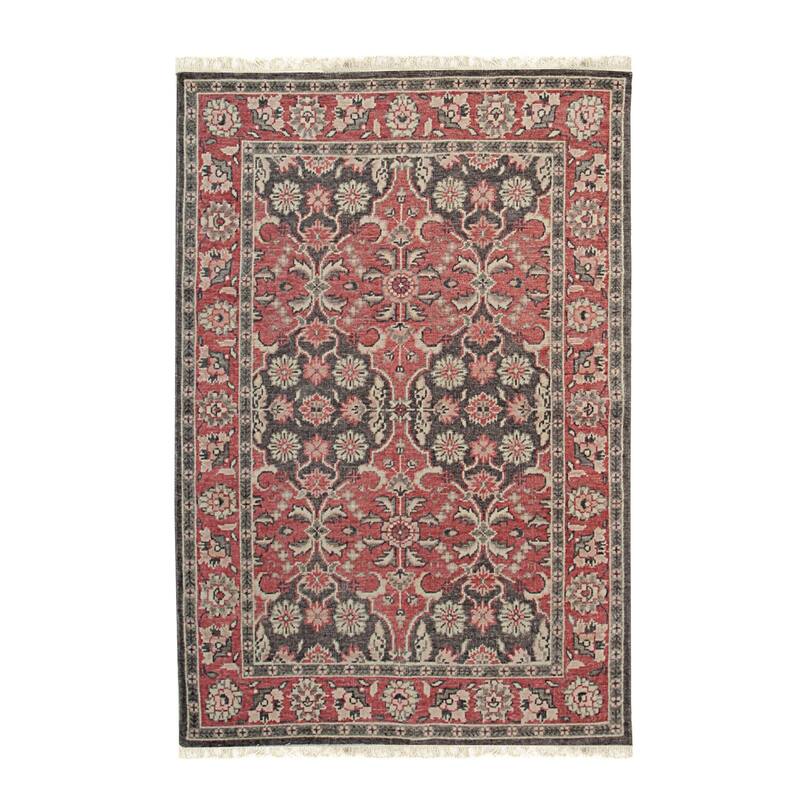 Rust Hand Knotted Wool Rug, 9' x 12, Plush Stylish Statement - L