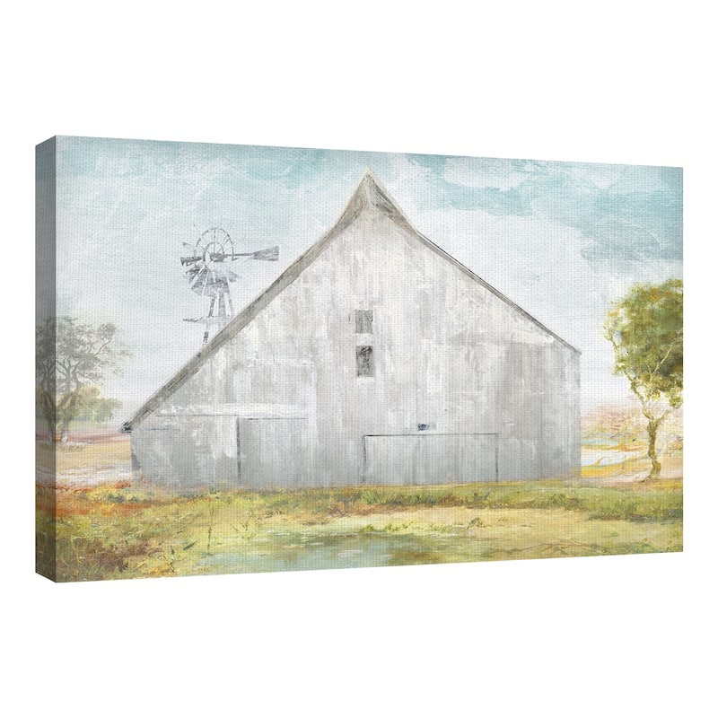 Big Gray Barn by Willowbrook Fine Art Canvas Art Print