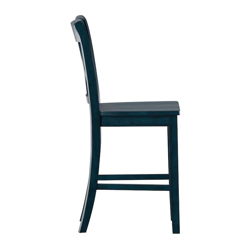 Eleanor X-Back Wood Counter Chairs (Set of 2) by iNSPIRE Q Classic