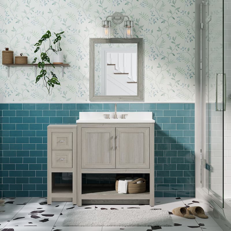 Blakely Vanity with Mirror and 12-inch Side Cabinet