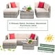 preview thumbnail 28 of 59, Homall 5 Pieces Patio Furniture Sets Outdoor Sectional Sofa Manual Weaving Rattan