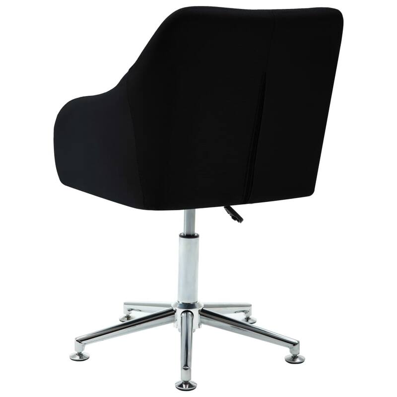 vidaXL Dining Chair 360 Degrees Swivel Accent Desk Chair with Arms Fabric - 21.7" x 20.9" x (30.7"-36.2")