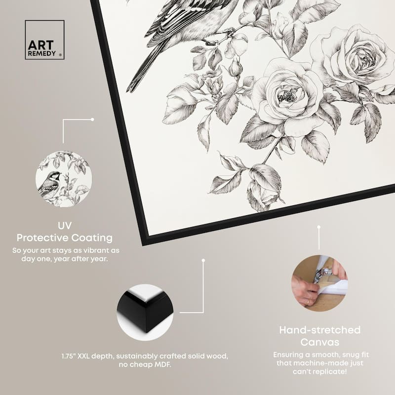 Perched Pair I Canvas by Art Remedy