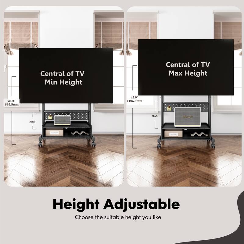 FITUEYES Rolling Floor TV Stand Mount for 40-85 Inch TVs