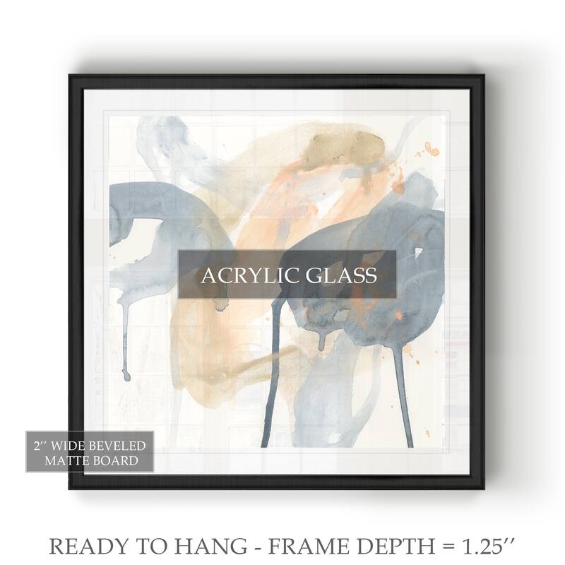 Liquid Blueprint VIII -Black Framed Print